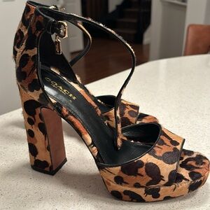 Coach platform sandals